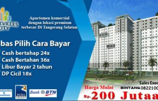 Dijual Apartemen Primary Murah di Ciputat, Tangerang Selatan MD547