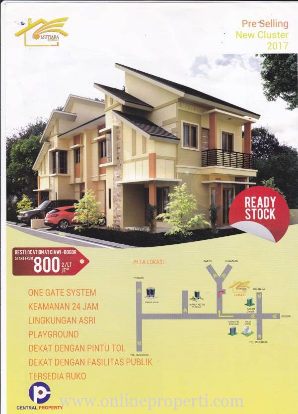 Jual Rumah Minimalis Tingkat di Mutiara Residence, Tapos 